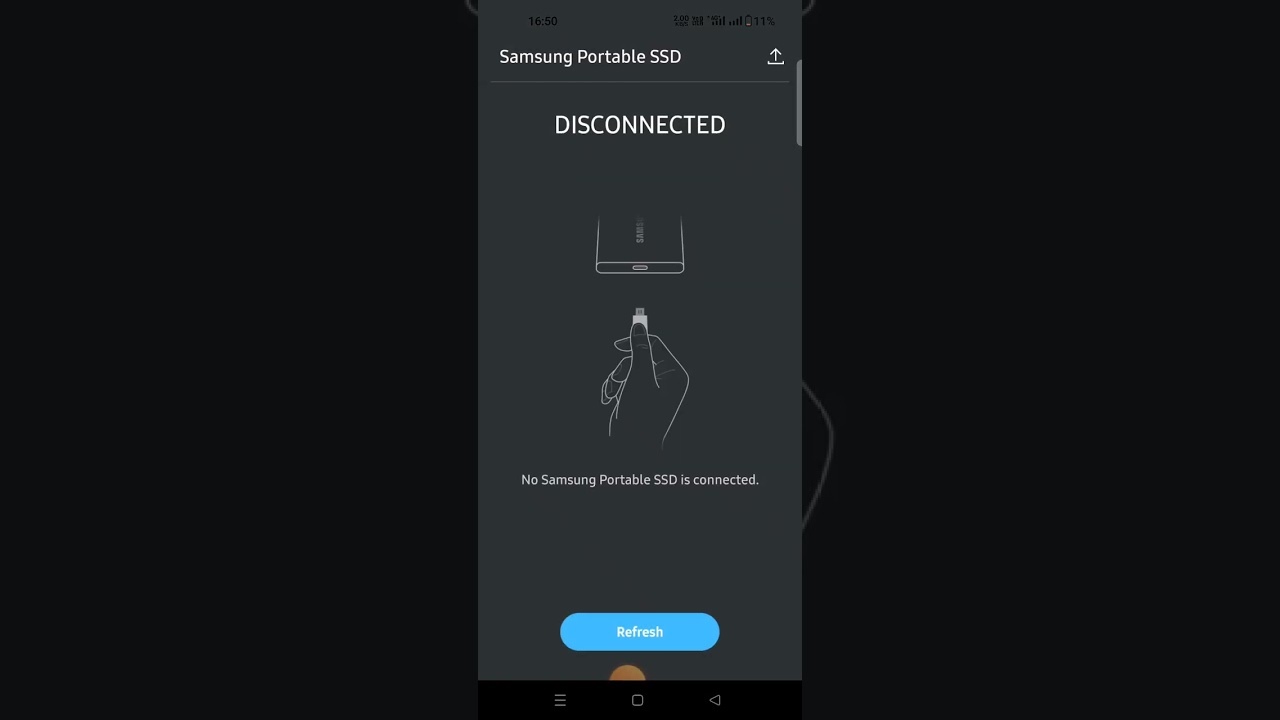No samsung portable ssd is connected android(Guaranteed 💯 percent solution)