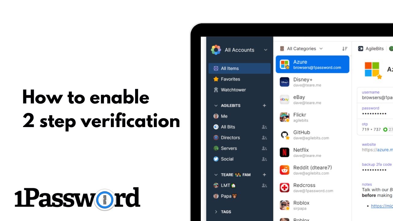 1Password: How To Enable 2 Step Verification Tutorial 2024