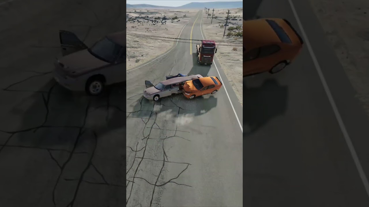 Highway Crashes #332 #beamngdrive #crashdrive #beamng #car #crash #beamngcrashes #realistic #gaming