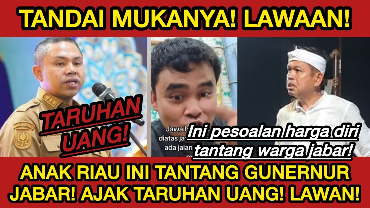 ANAK RIAU INI REMEHKAN KANG DEDI MULYADI, Bandingkan dg RIAU‼️TANDAI MUKANYA, LAWAN! INI HARGA DIRI!