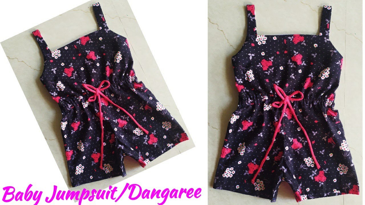 Baby Jumpsuit/Dangaree Dress Cutting and Stitching Easy Tutorial