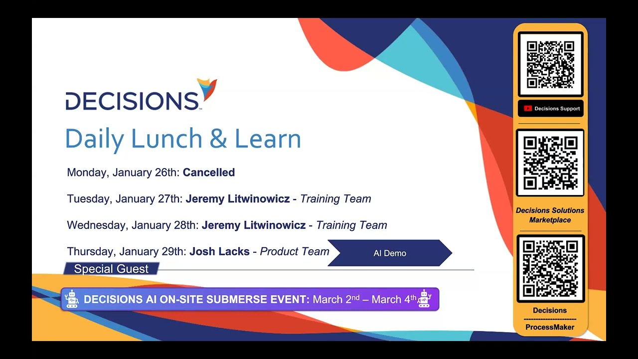 Decisions Q&A- Lunch and Learn 1/27/2026
