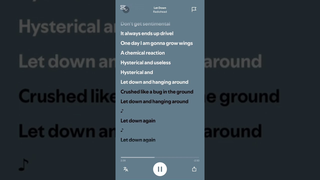 Let down - Radiohead (Sped up)