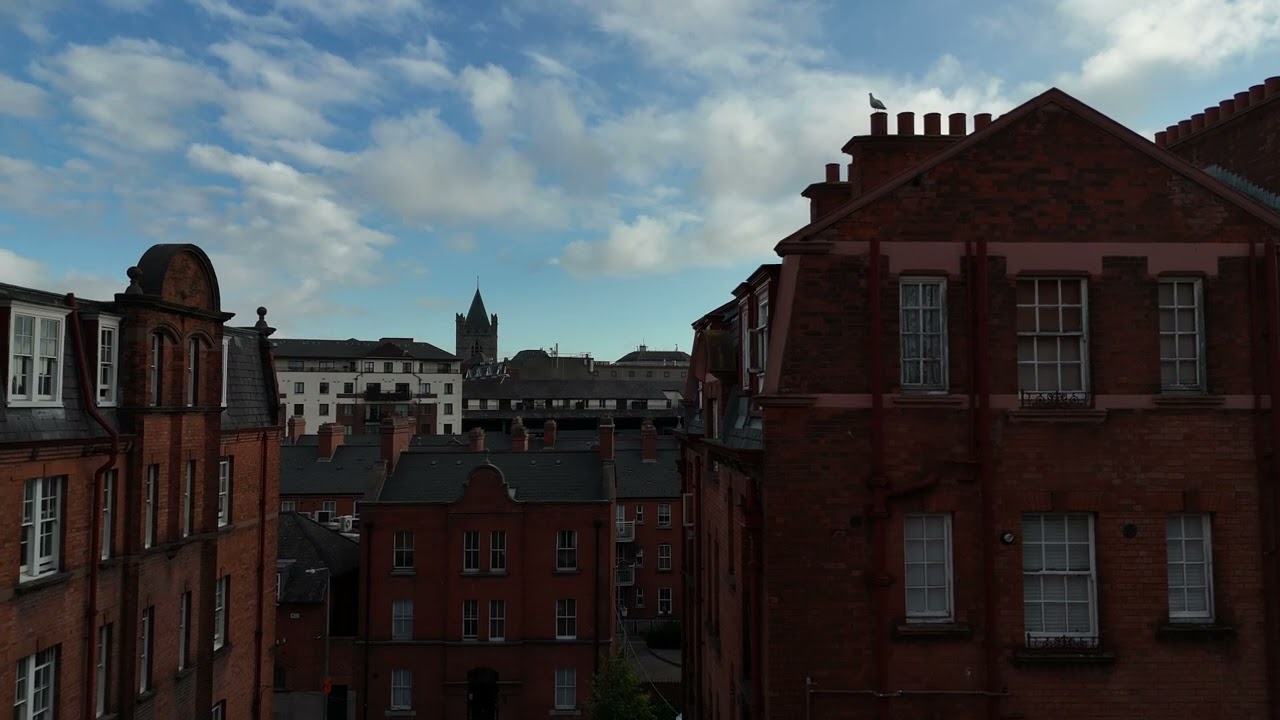 Day breaking over Dublin one morning in July
