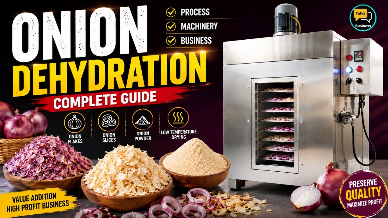 Onion Dehydration Complete Guide | Onion Flakes & Powder Manufacturing Business | Factory Setup 2026