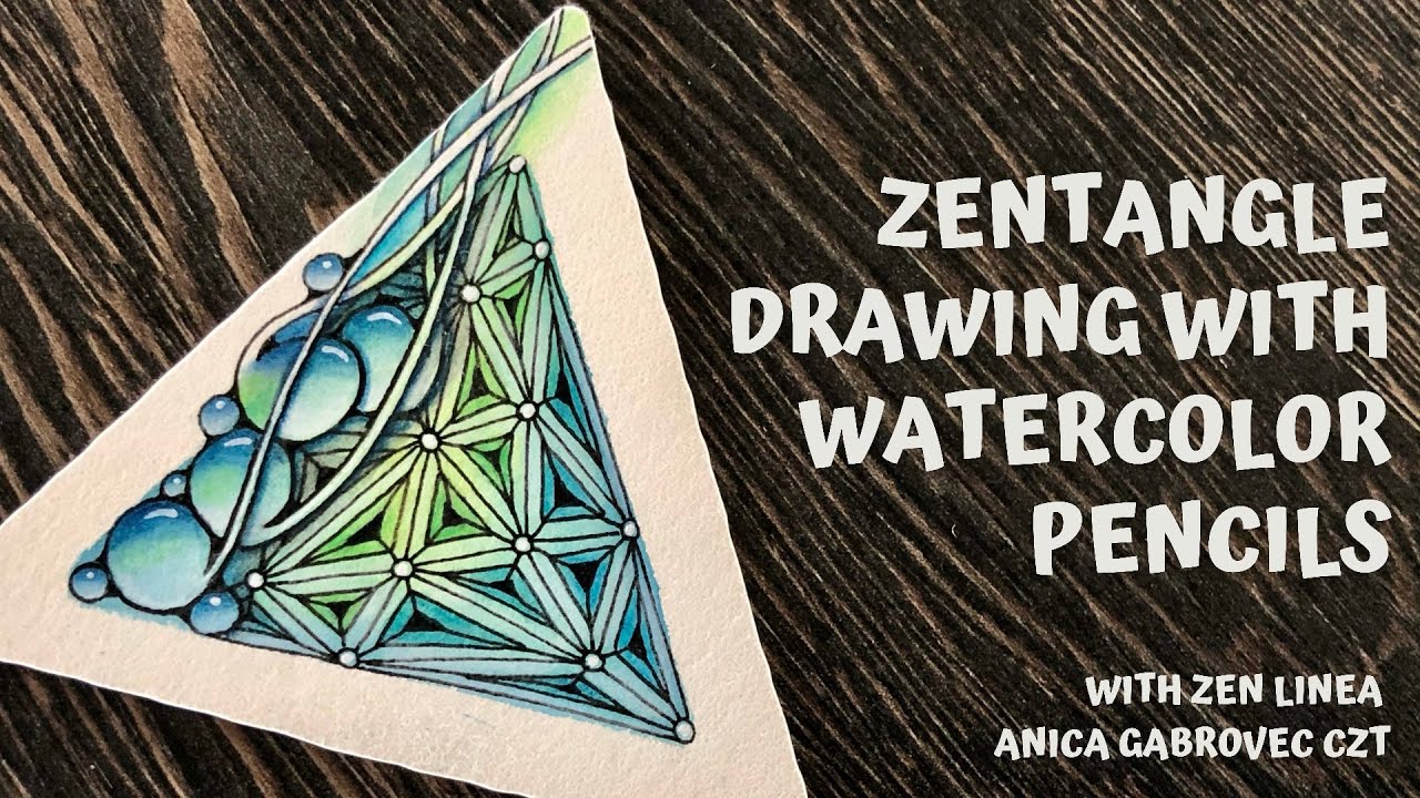 Zentangle Drawing and Watercolor Pencils