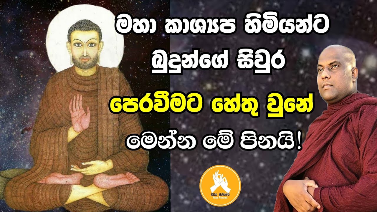 මහා කාශ්‍යප හිමියන්ට බුදුන්ගේ සිවුර පෙරවීමට හේතු වුනේ මෙන්න මේ පිනයි!|galigamuwe gnanadeepa thero
