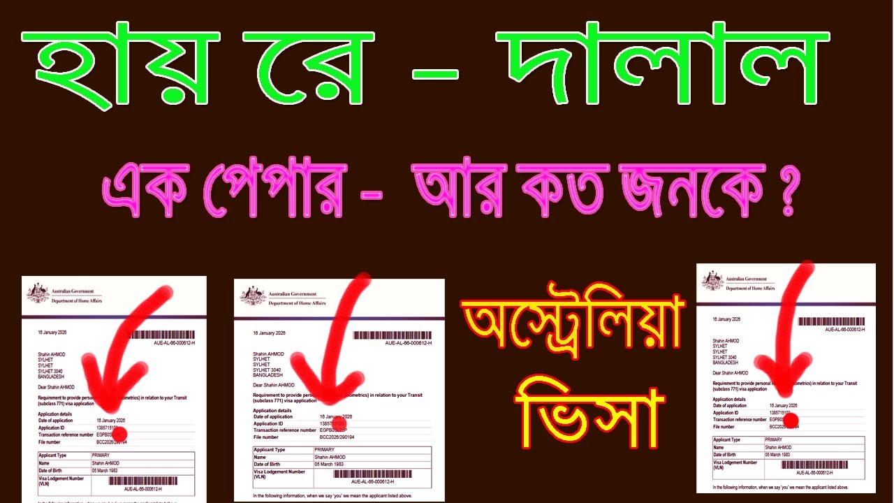 australia 602/400/482 subclass  |।  ভিসা পেপার একটা -এডিট করে - অনেক জনকে