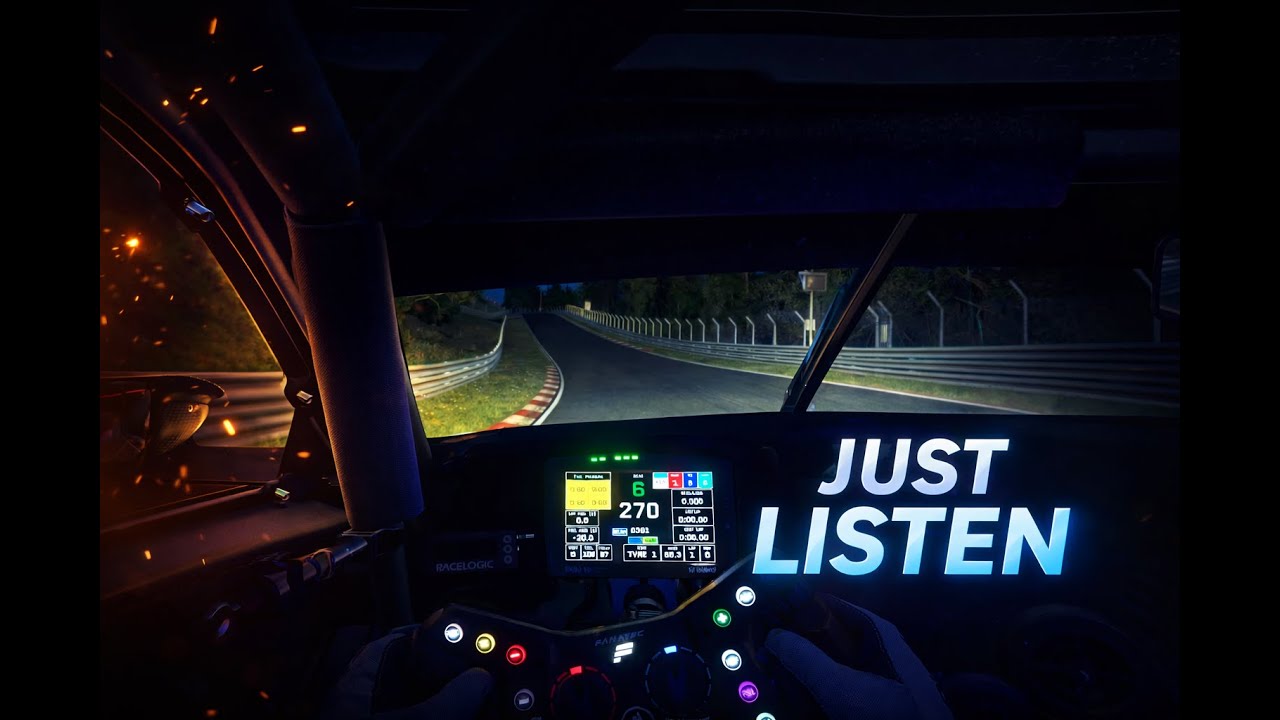 BMW M4 GT3 Night Drive at Nürburgring — Pure Engine Sound