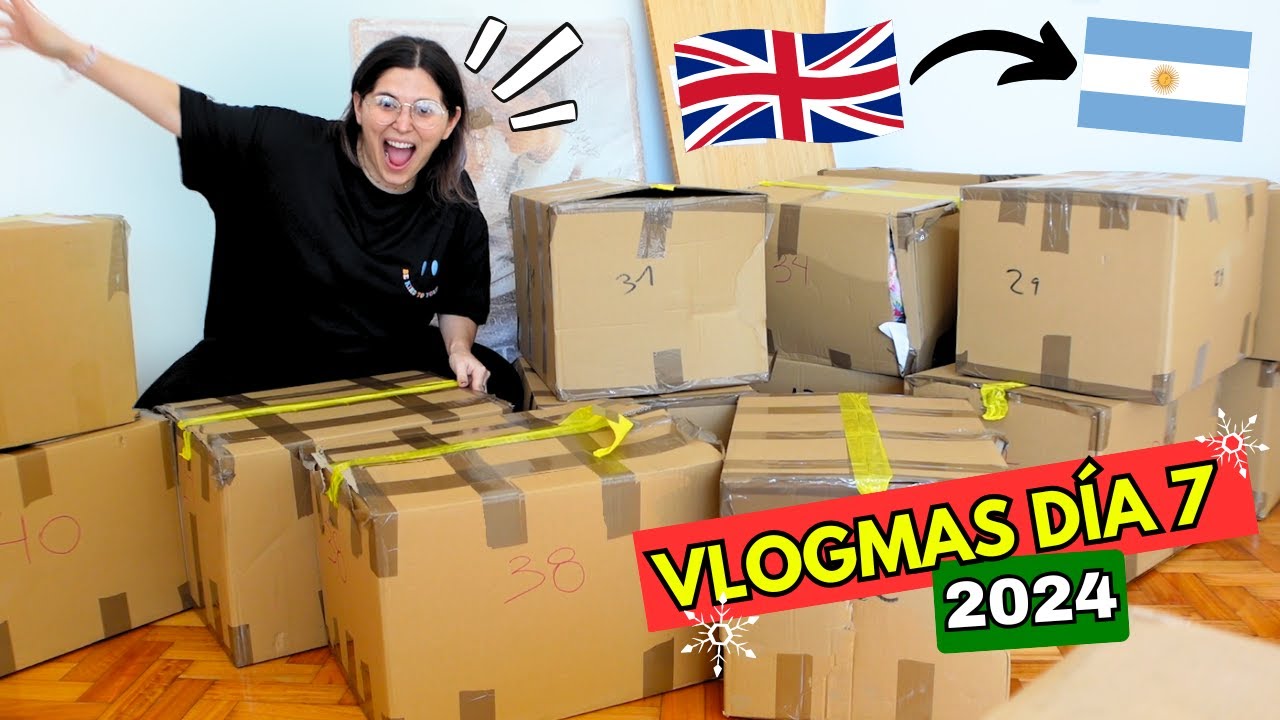 LLEGARON NUESTRAS COSAS de INGLATERRA *el DIA MAS CAOTICO del AÑO* ⭐️ DIA 7 VLOGMAS