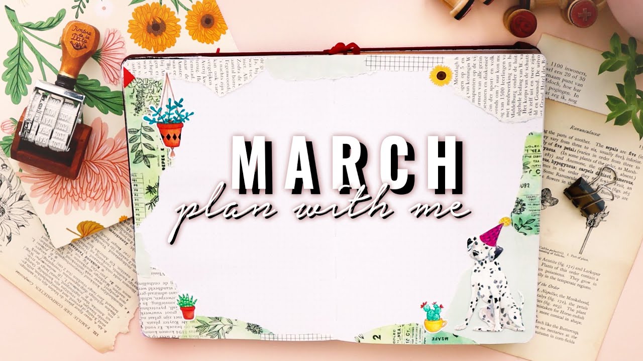 🌵 MARCH 2020 BULLET JOURNAL 🎈 BOTANICAL BIRTHDAY || TristArtist