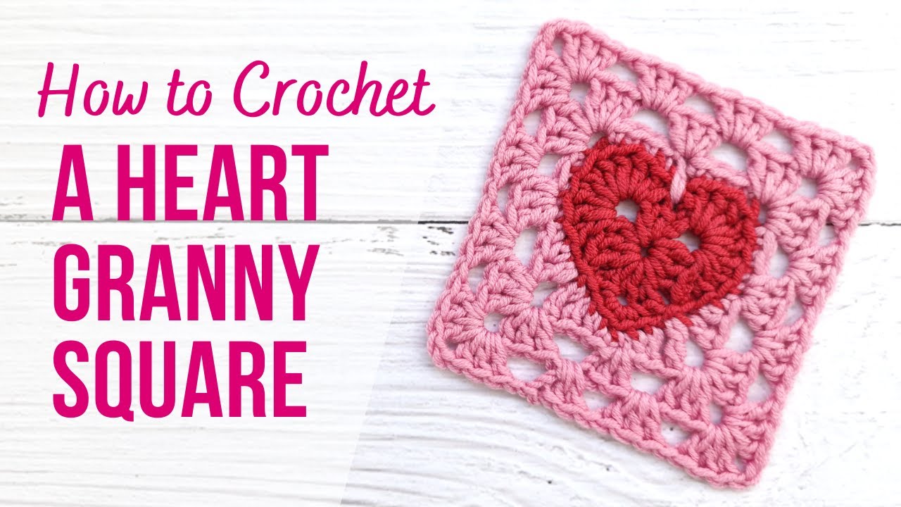 How to Crochet a Heart Granny Square | Step by Step Beginner Tutorial | US Crochet Terms
