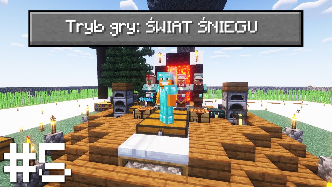 JAK przeżyć na PŁASKIM ŚWIECIE pełnym ŚNIEGU w MINECRAFT? Odc. 5
