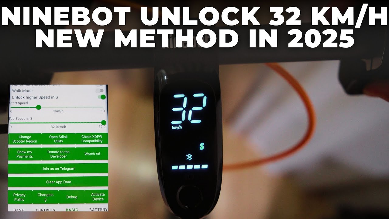 Метод работы 2026 года - Ninebot 32 км/ч. Разблокированная скорость Ninebot F2/MAX G30/MAX G2/E2 ...