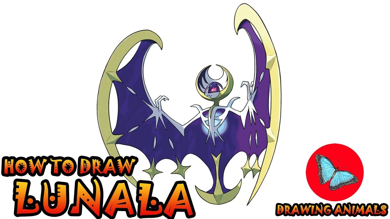 How To Draw Lunala Pokemon | Coloring and Drawing For Kids