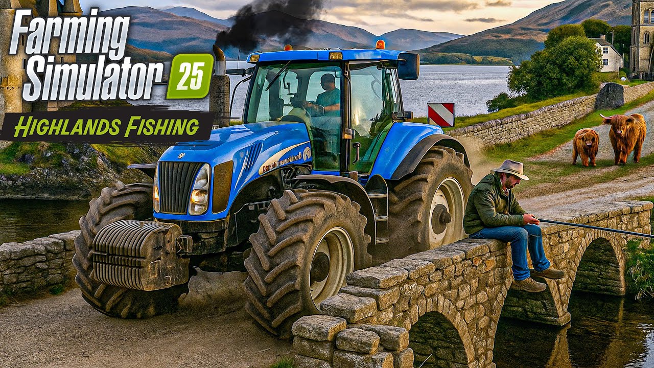 Полный игровой процесс на высоком рыбалке FS25 (Map Tour, новые тракторы, рыбалка)