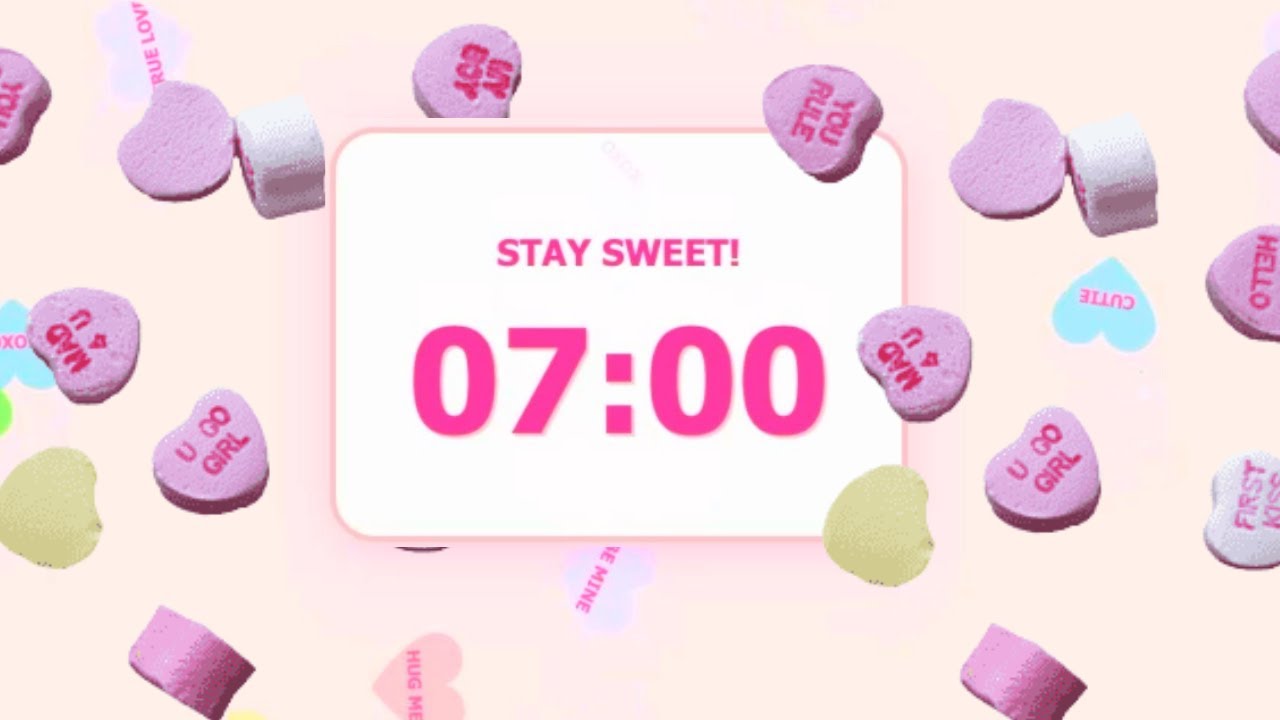 7 Minute Valentine’s Day ❤️ Countdown Timer With Music