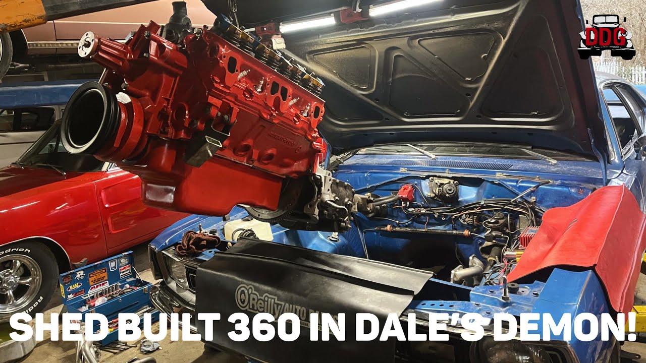 Dale's Demon Returns! Installing The Shed Built 360 To Go Drag Racing In My 1971 Dodge Demon 340