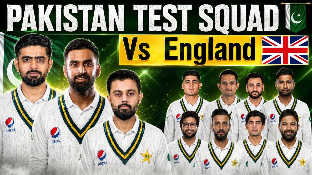 Pakistan Squad for England Test Series 2026 | Pakistan Test Squad Vs England | Pak Test Squad vs eng