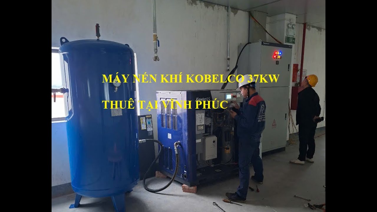 Cho thuê hệ thống máy nén khí Kobelco 37KW tại Vĩnh Phúc