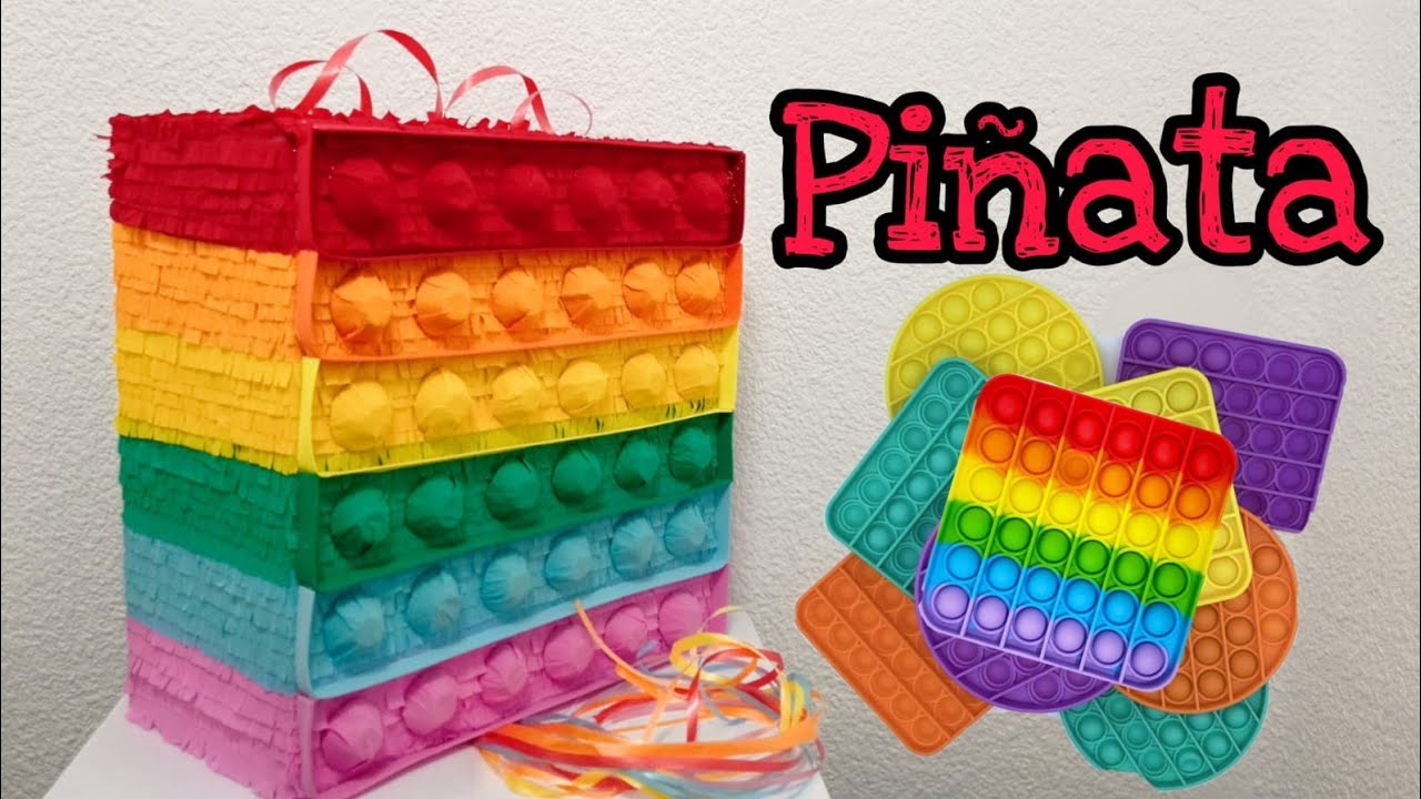 Piñata POP IT FÁCIL💥de hacer CON🥚cartón de HUEVOS🥚😲[para principiantes]👈