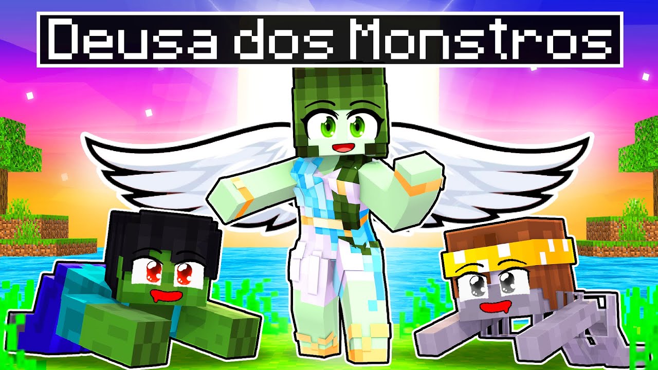 Jogando como DEUSA dos MONSTROS no Minecraft ◂Miika▸