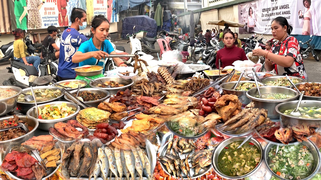 Amazing! Cambodian Street Food Tour 2026 - Happy Chinese New Year, Olympic Market & Kien Svay Resort