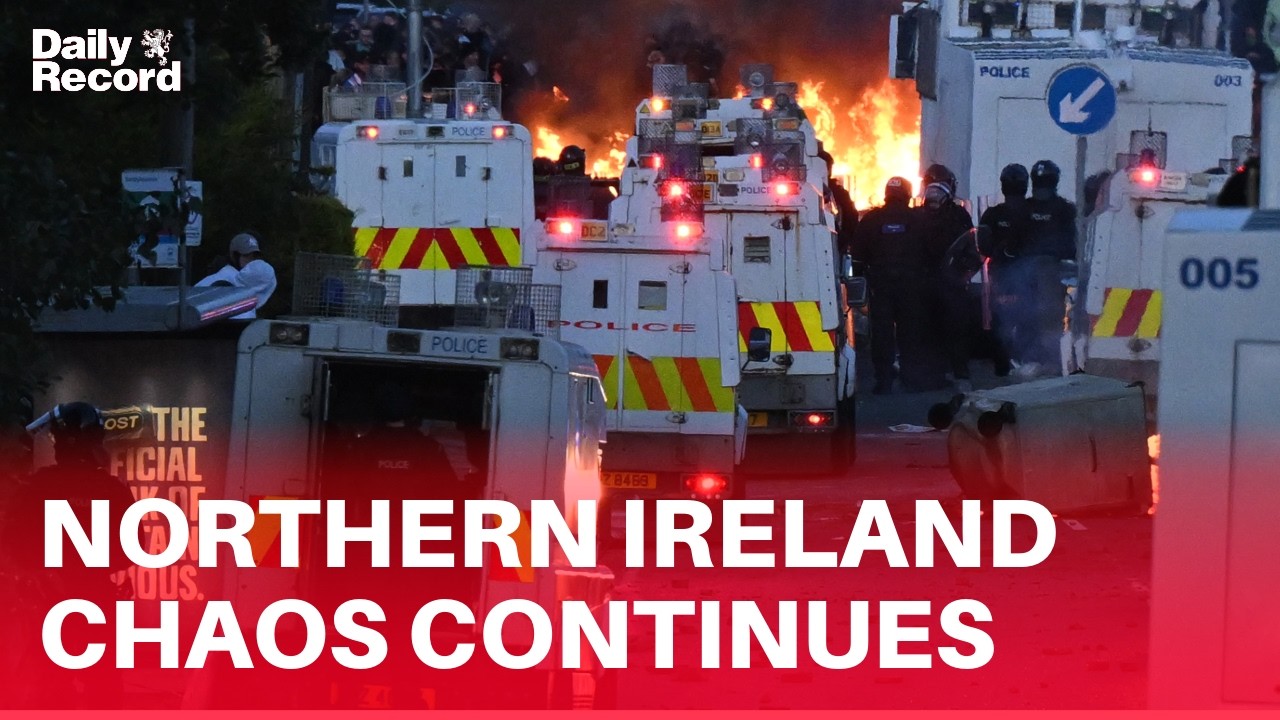Northern Ireland CHAOS continues following Belfast stabbing attack as police attacked by rioters