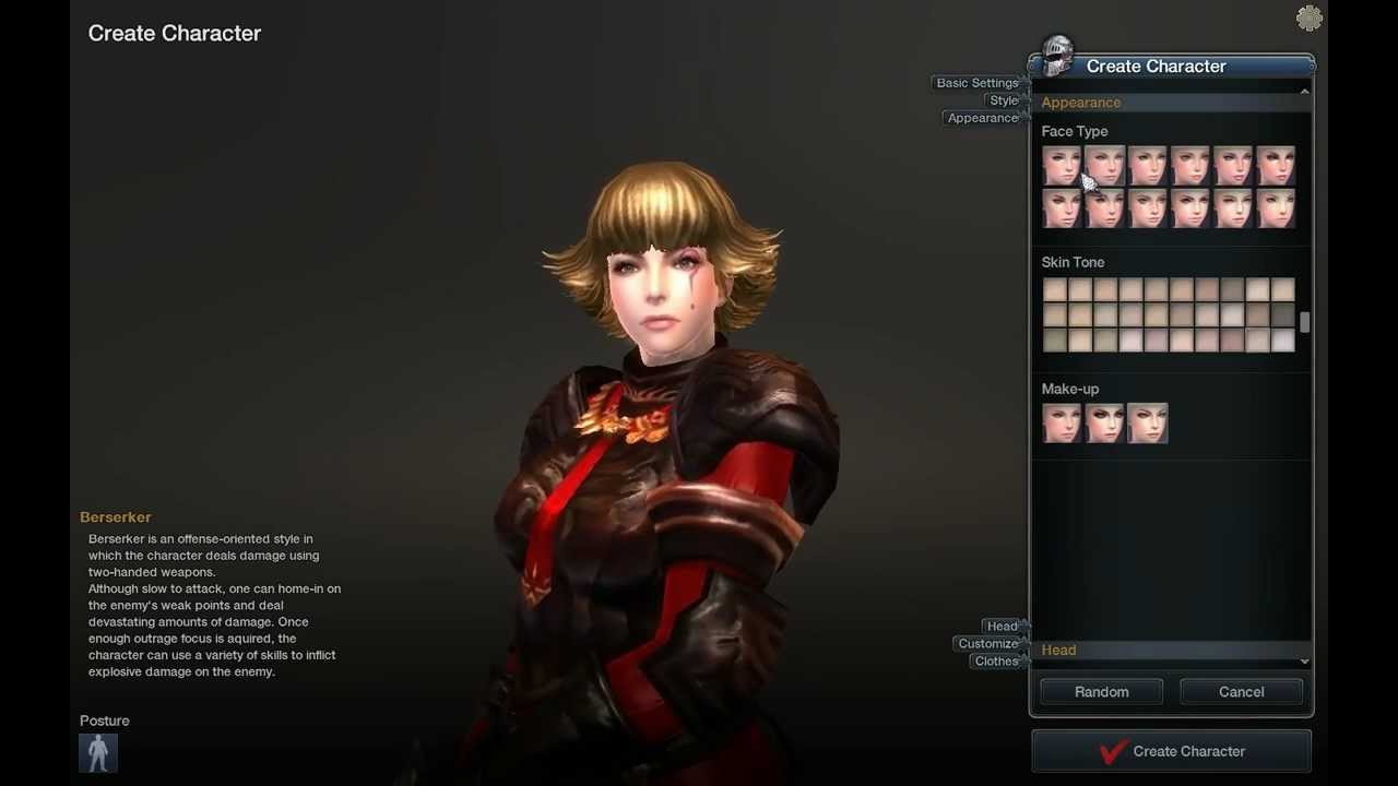 RaiderZ　CBT　character making