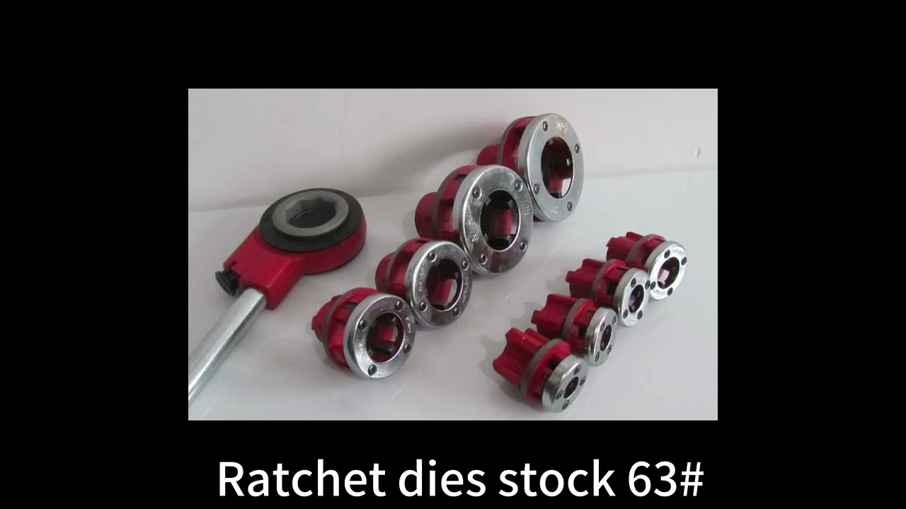 The different capacity for ratchet dies stock / portable pipe threader