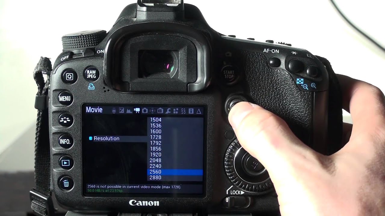 How to record 2k RAW with the Canon 7d and Magic Lantern