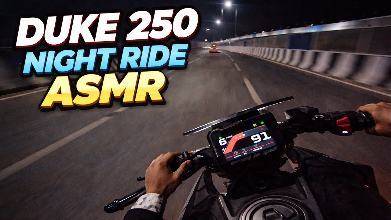 Duke 250 Gen 3 Night Ride ASMR 🌙 | Peaceful Gurgaon Streets | Engine Sound Only