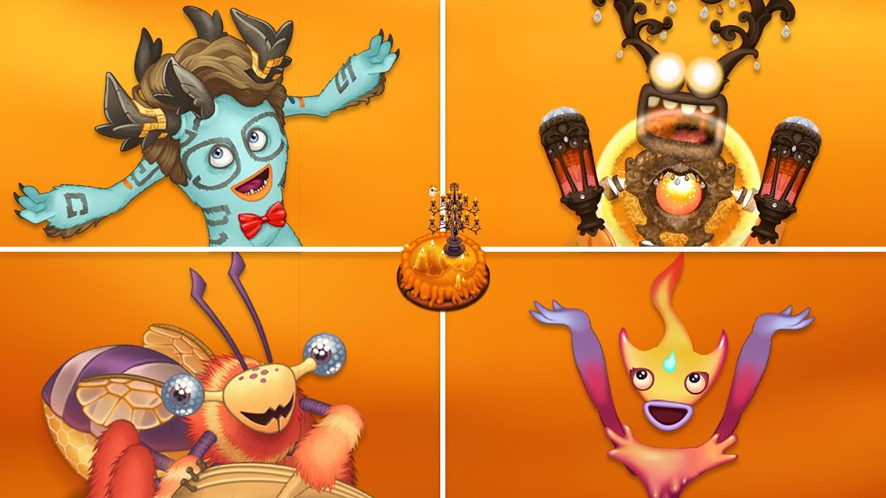 Fire Haven - All Monster Sounds & Animations (My Singing Monsters)
