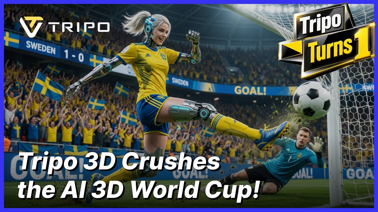 Tripo 3D покоряет чемпионат мира по ИИ-3D! Текстуры до 8K просто поражают 🔥