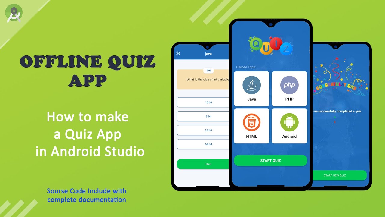 How to create a Quiz App in Android Studio | Modern Quiz App Tutorials | Quiz App UI design