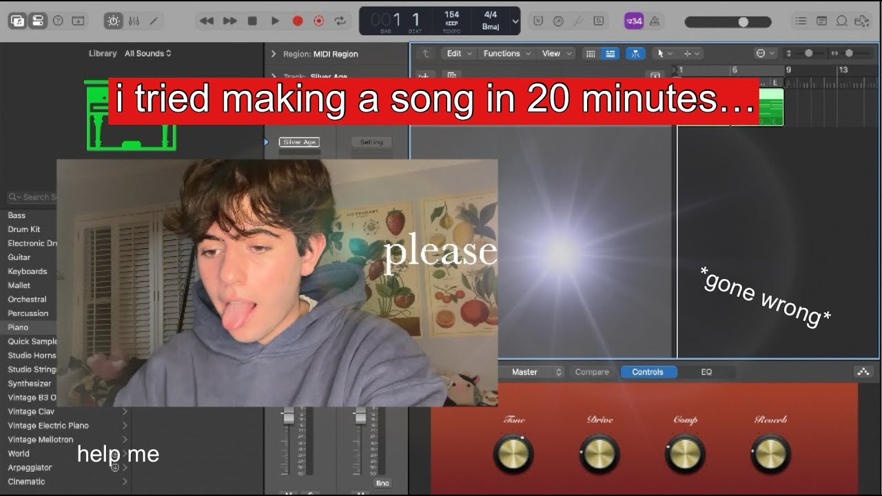 i made a song in 20 minutes **GONE WRONG** ( MUSIC PRODUCTION CHALLENGE )