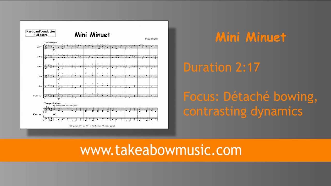 MINI MINUET:TAKE a BOW: MUSIC FOR YOUNG STRING PLAYERS: