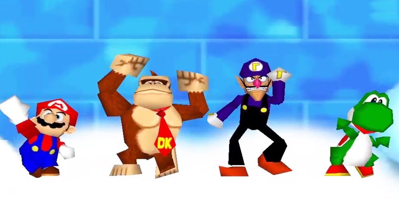 Mario Party 3 - Free-For-All Funny Minigames - (Yoshi Bad Luck) Mario Donkey Kong Waluigi Minigames