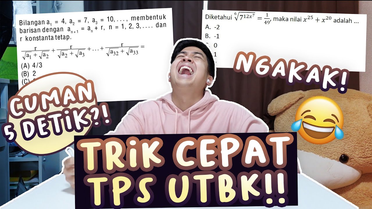 REFRESHING, KERJAIN SOAL2 TPS UTBK DI BAWAH 10 DETIK!