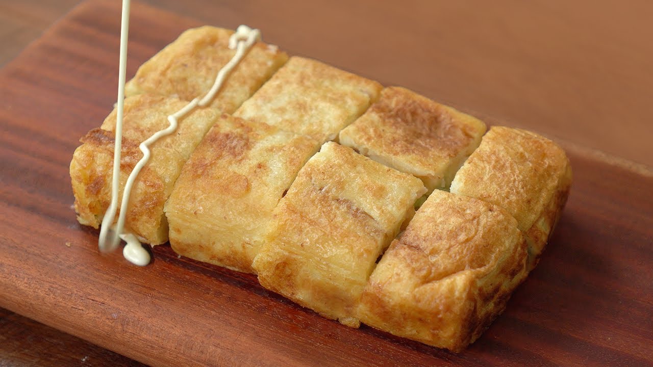 (Без рамки) Приготовление ТАКОЯКИ, японской уличной еды