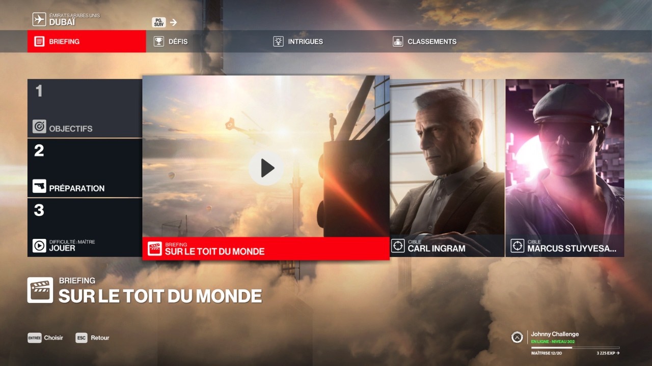 Hitman 3: Dubay. Défis: Oiseau de proie. AS