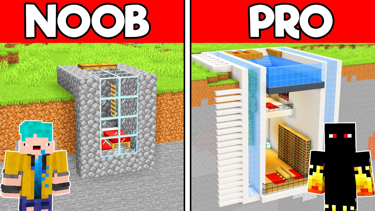 Casa na Montanha de Noob vs Pro no Minecraft
