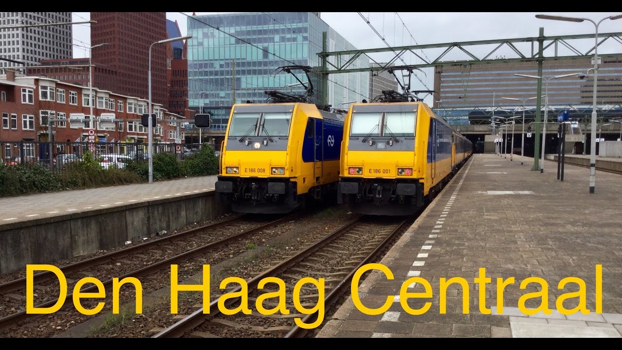 Treinen op station Den Haag centraal - 29 Maart 2017