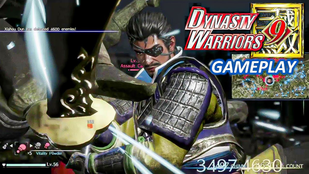 Xiahou Dun Dynasty Warriors 9 chaos Mode Part 7 - Battles of Guan Du & Xinye