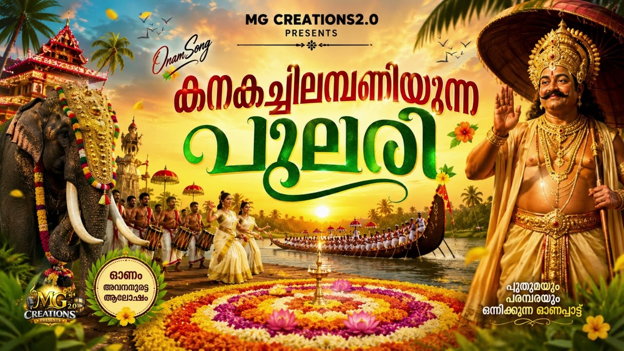 കനകച്ചിലമ്പണിയുന്ന പുലരി | New Malayalam Onam Song 2026 | MG CREATIONS 2.0 | NEW ONAM SONG |