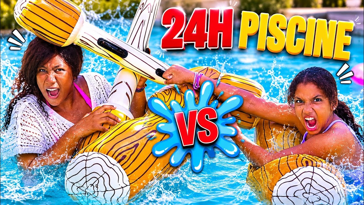 24h dans la piscine… C’ÉTAIT LA GUERRE 💦