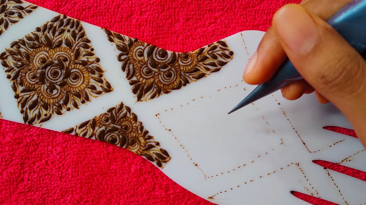 Beautiful Arabic Box Shaped Henna Design || Unique Arabic Mehndi Design for Hands