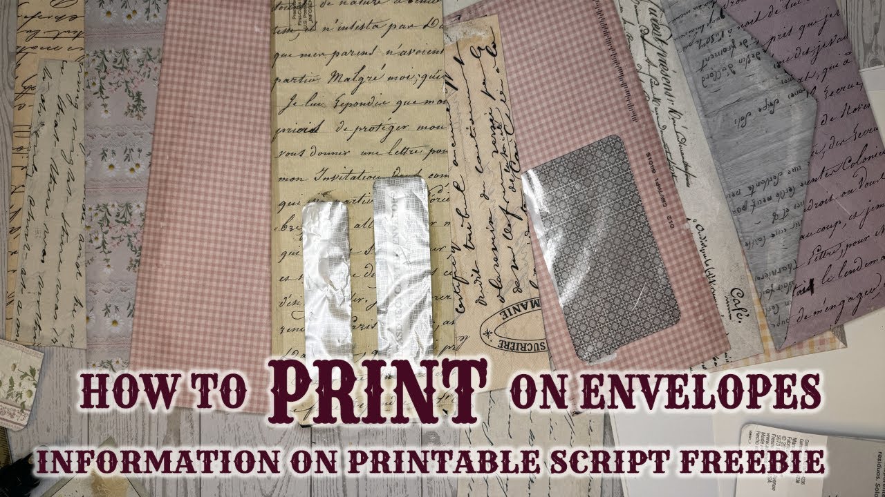 Printing on Envelope Secrets Tutorial and Freebie #Scrapbooking #artjournaling #junkjournal
