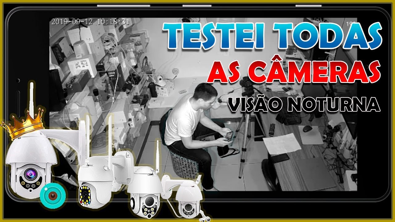 TESTEI A VISÃO NOTURNA DE 4 CÂMERAS IP WIFI PTZ DOME, O QUE ACHEI?