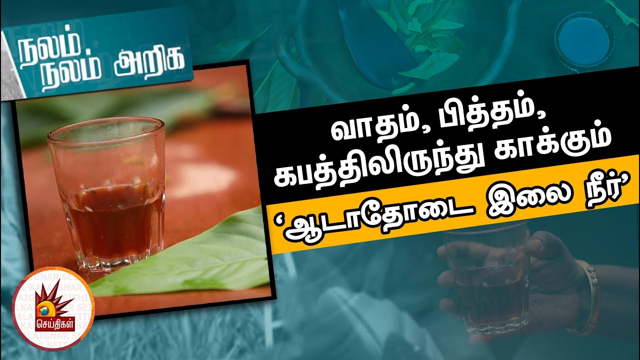 வாதம், பித்தம், கபத்திலிருந்து காக்கும் ‘ஆடாதோடை இலை நீர்’ | Adathoda Water | Nalam Nalam Ariga